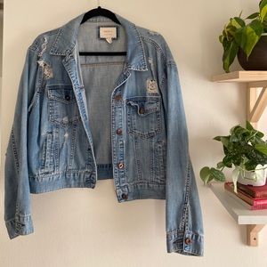 Forever 21 Distressed Jean Jacket